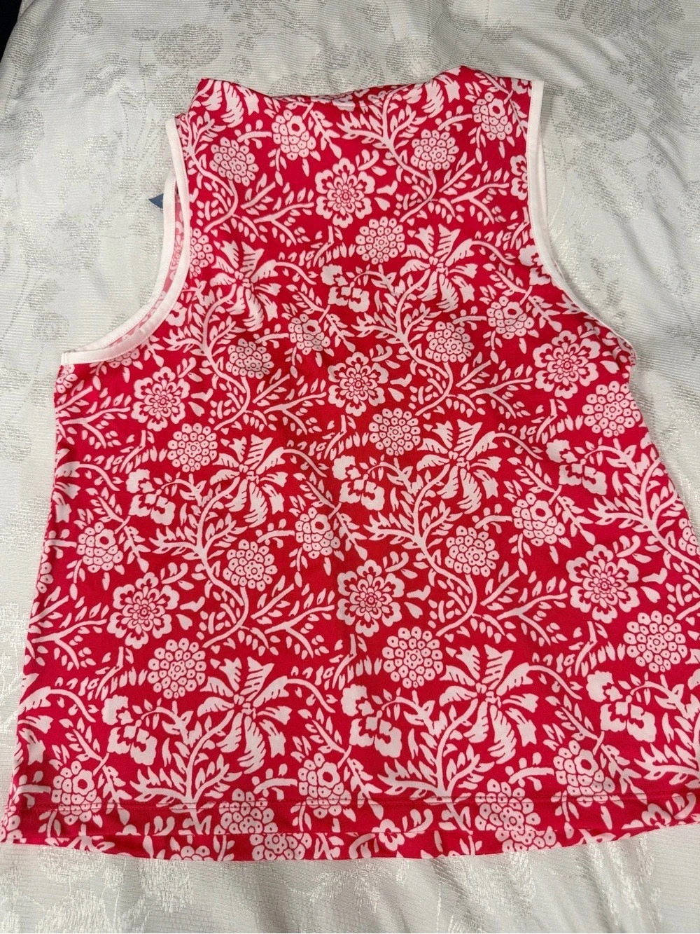 Sigrid Olsen Floral Skirt Set in Red & White Size Large Like New - Picture 4 of 10